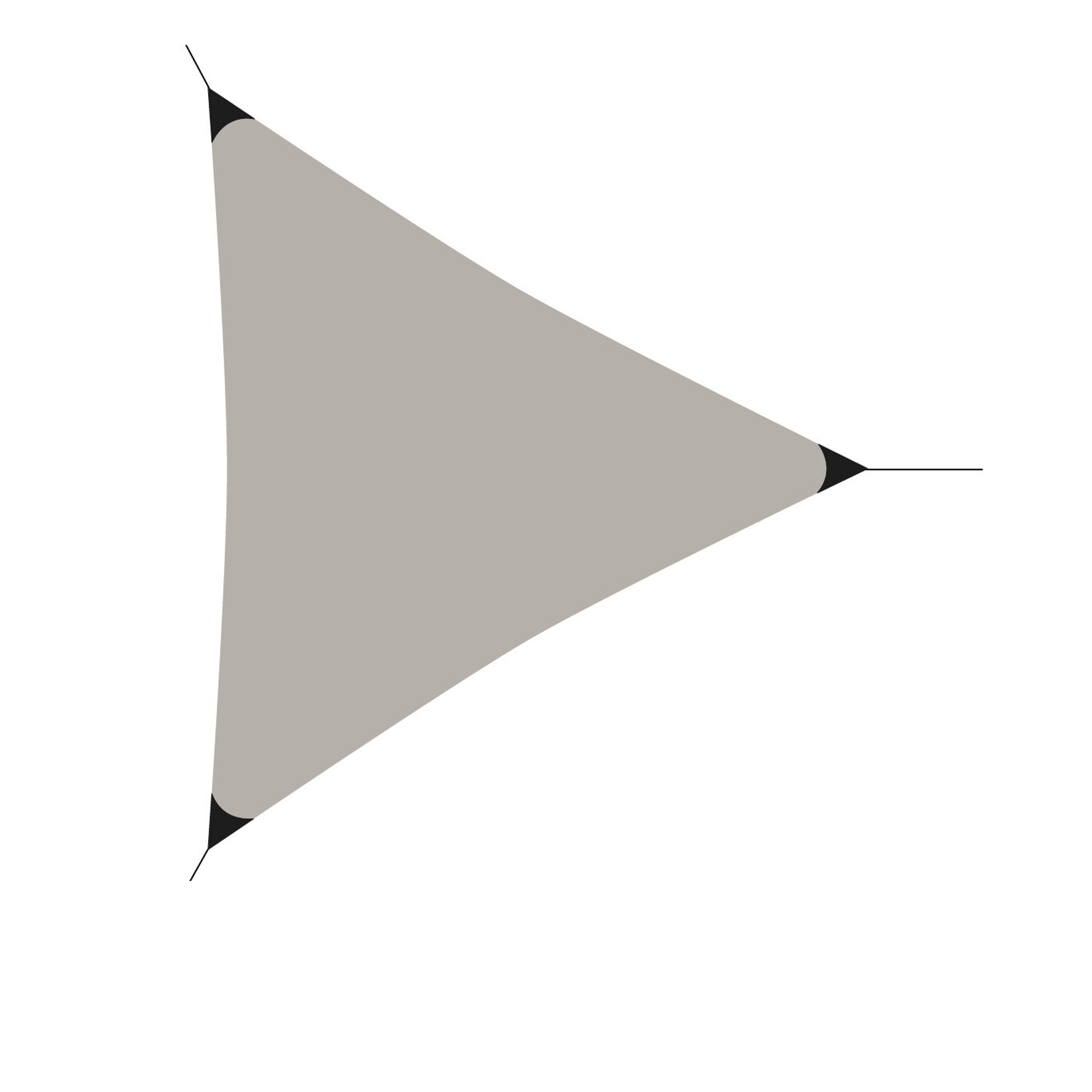 Toldo Vela Triangular Taupe 360X360X360cm