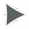 Toldo Vela Triangular Cinza 360X360X360cm Toldo Vela Triangular Cinza 360X360X360cm