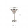 Copo Martini Inox Prata 200ml Copo Martini Inox Prata 200ml
