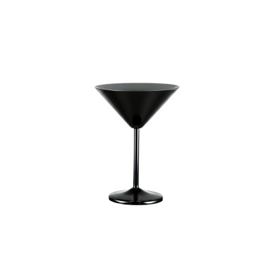 Copo Martini Inox Preto 200ml
