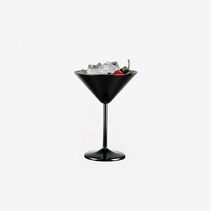 Copo Martini Inox Preto 200ml Copo Martini Inox Preto 200ml