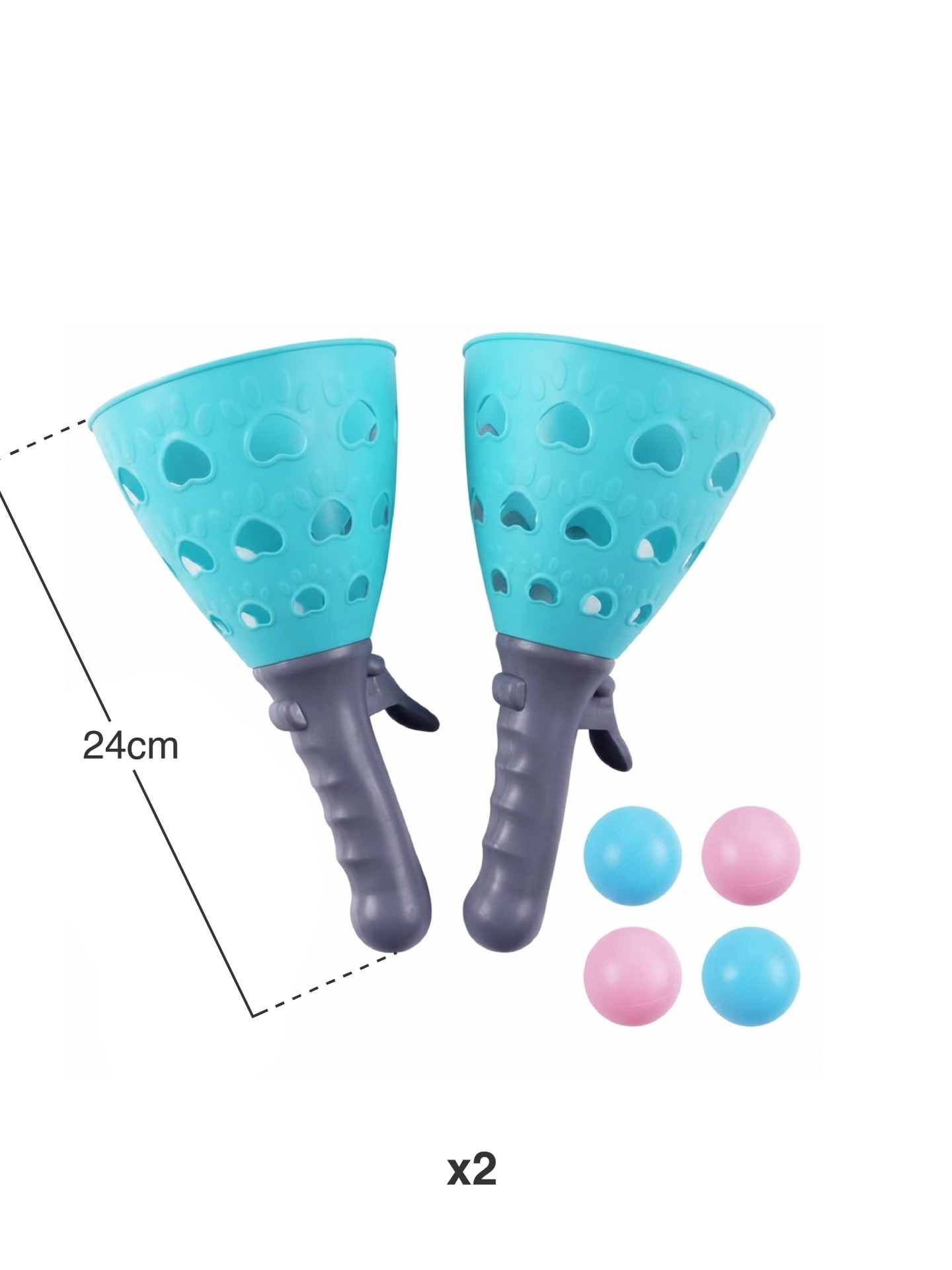 Brinquedo Lança Bolas 24cm Pack 2