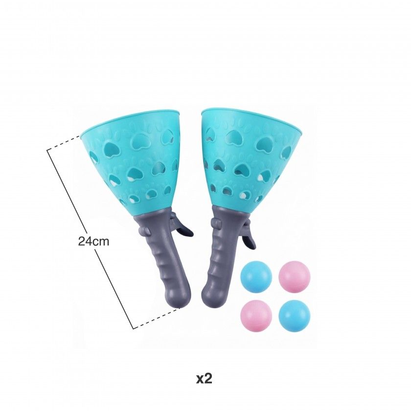 Brinquedo Lança Bolas 24cm Pack 2 Brinquedo Lança Bolas 24cm Pack 2