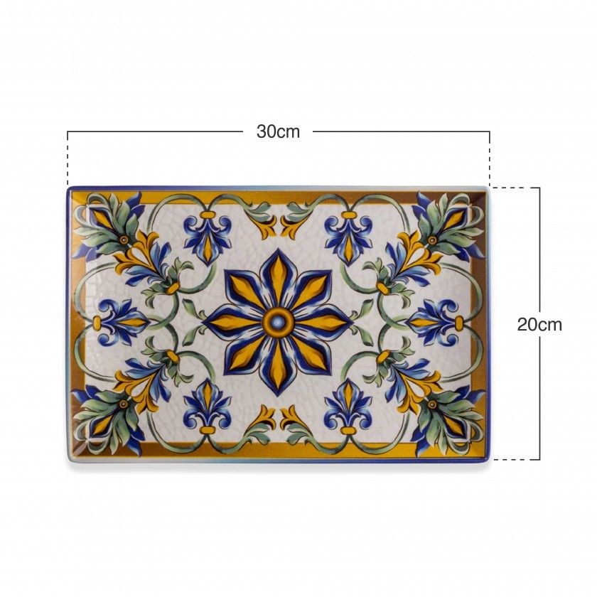 Bandeja Porcelana Bizancio Multicor Bandeja Porcelana Bizancio Multicor