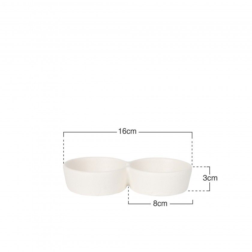 Tigela Dupla 16X8X3cm