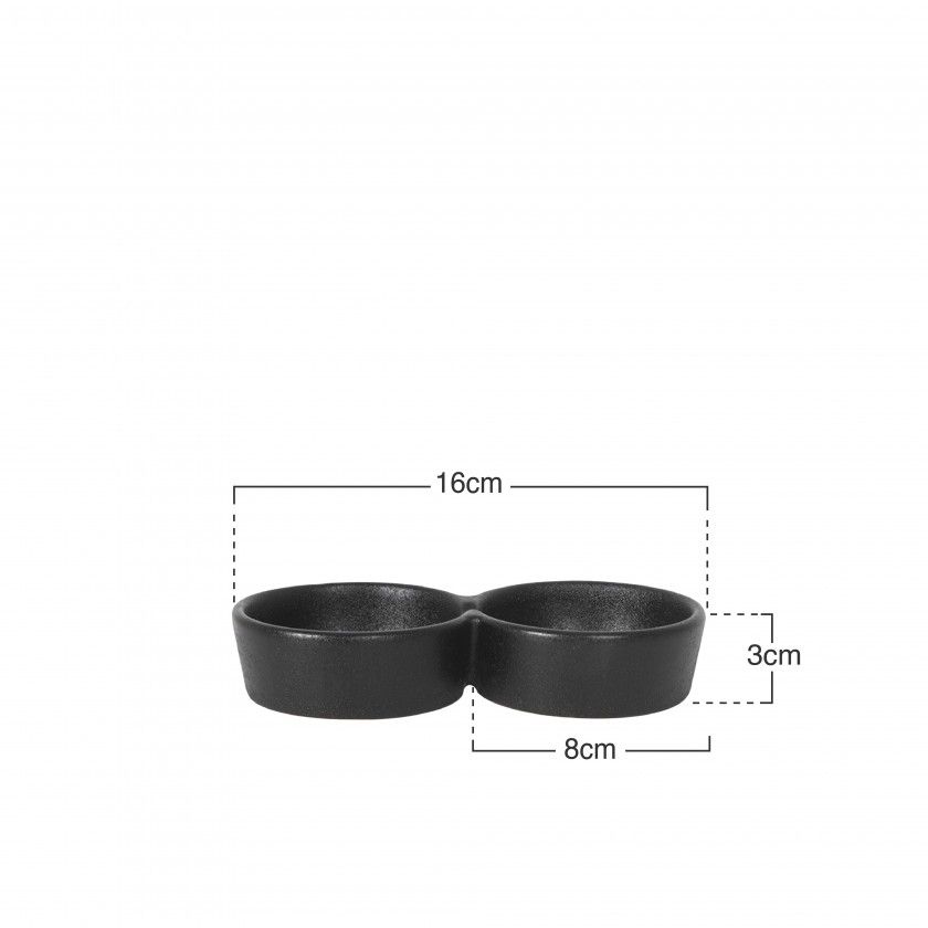 Tigela Dupla 16X8X3cm Tigela Dupla 16X8X3cm