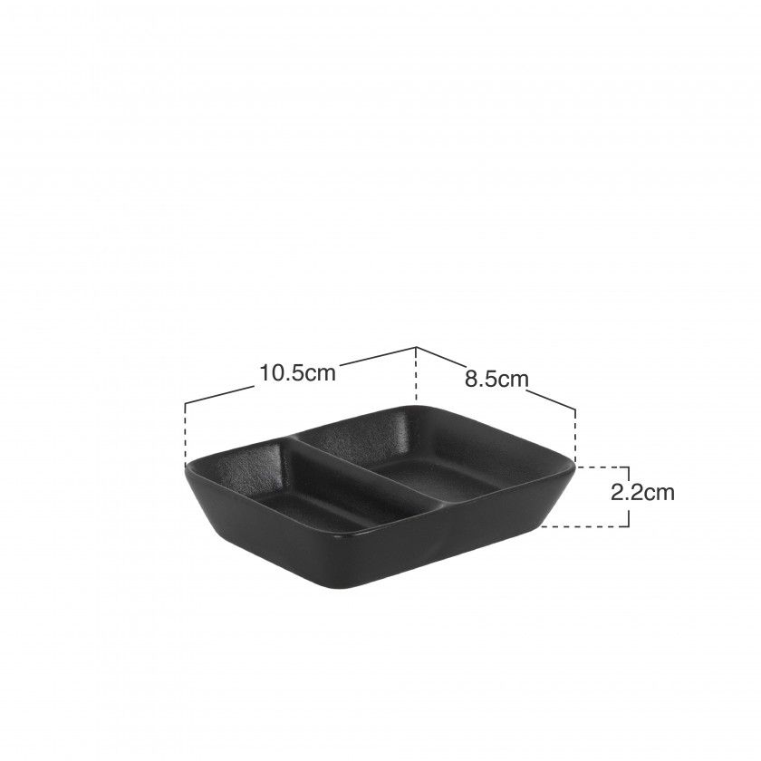 Prato Duplo Molho Nagoya Ø10.5X8.5X2.2cm Prato Duplo Molho Nagoya Ø10.5X8.5X2.2cm