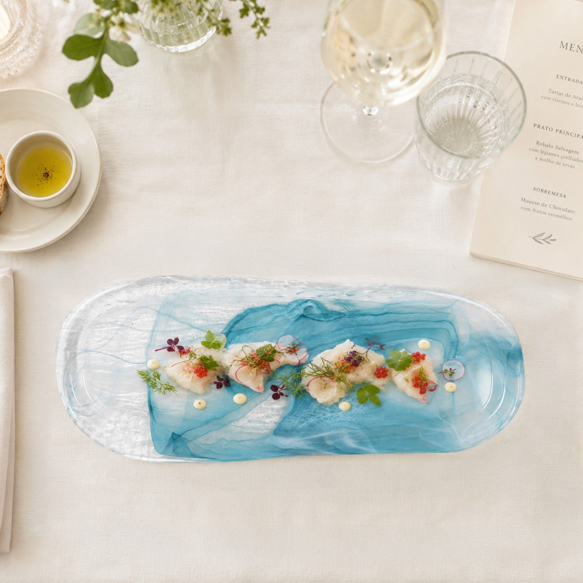 Bandeja Santorini Oval 53X21X2.5cm
