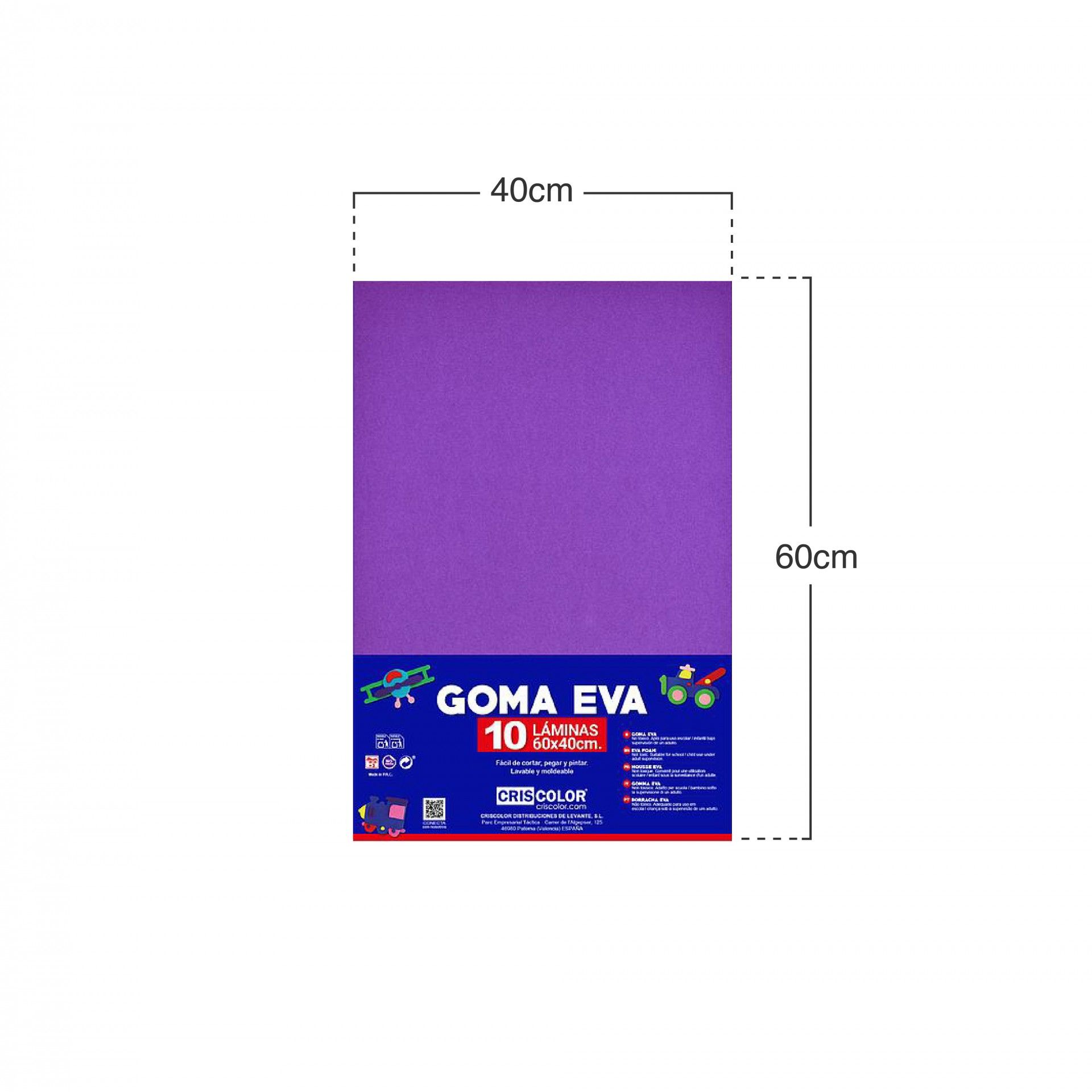 Folha Eva Violeta 40X60cm