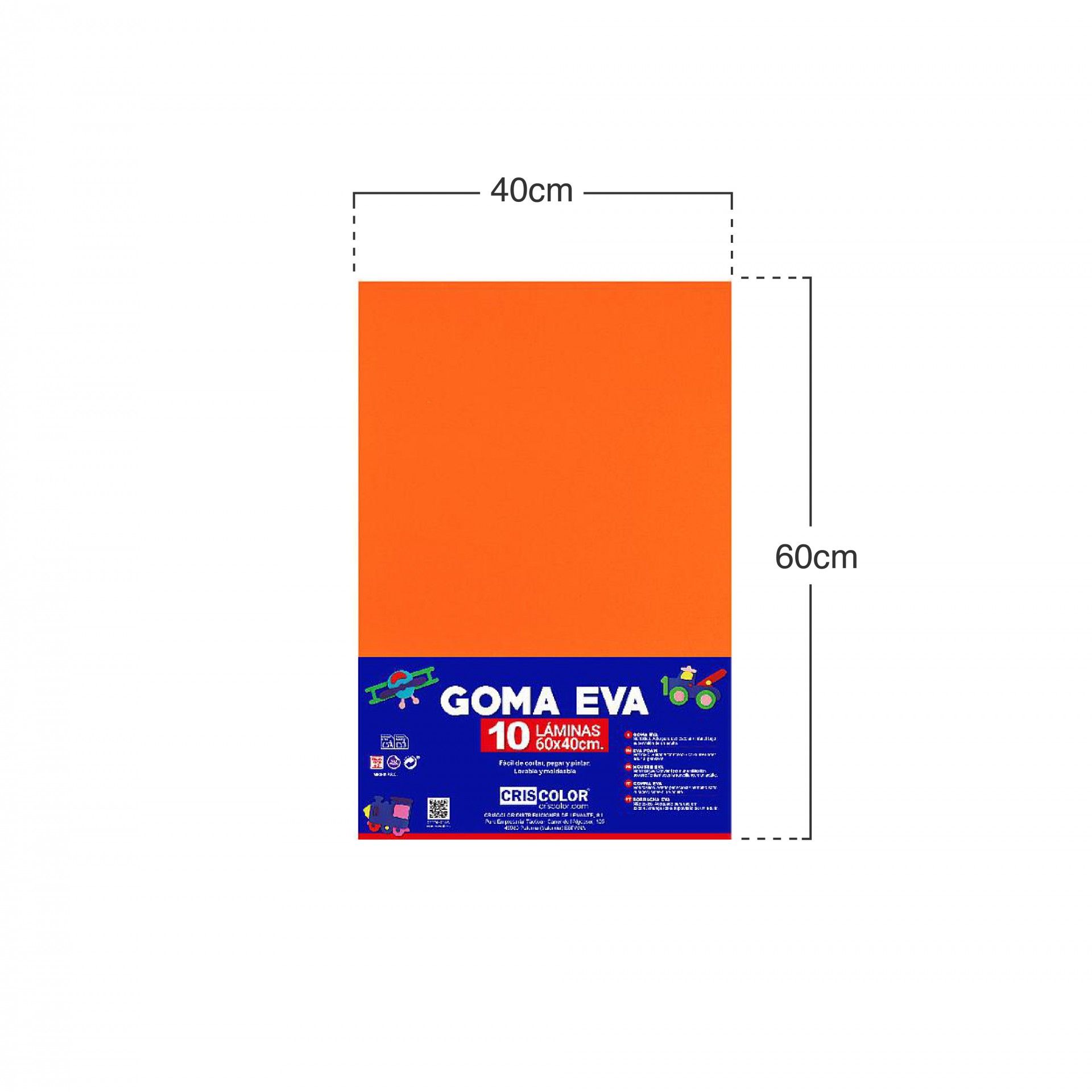 Folha Eva Laranja 40X60cm