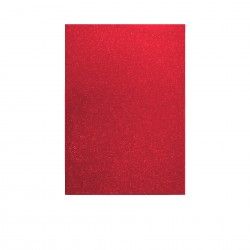 Folha Eva Purpurina Vermelho 40X60cm Folha Eva Purpurina Vermelho 40X60cm