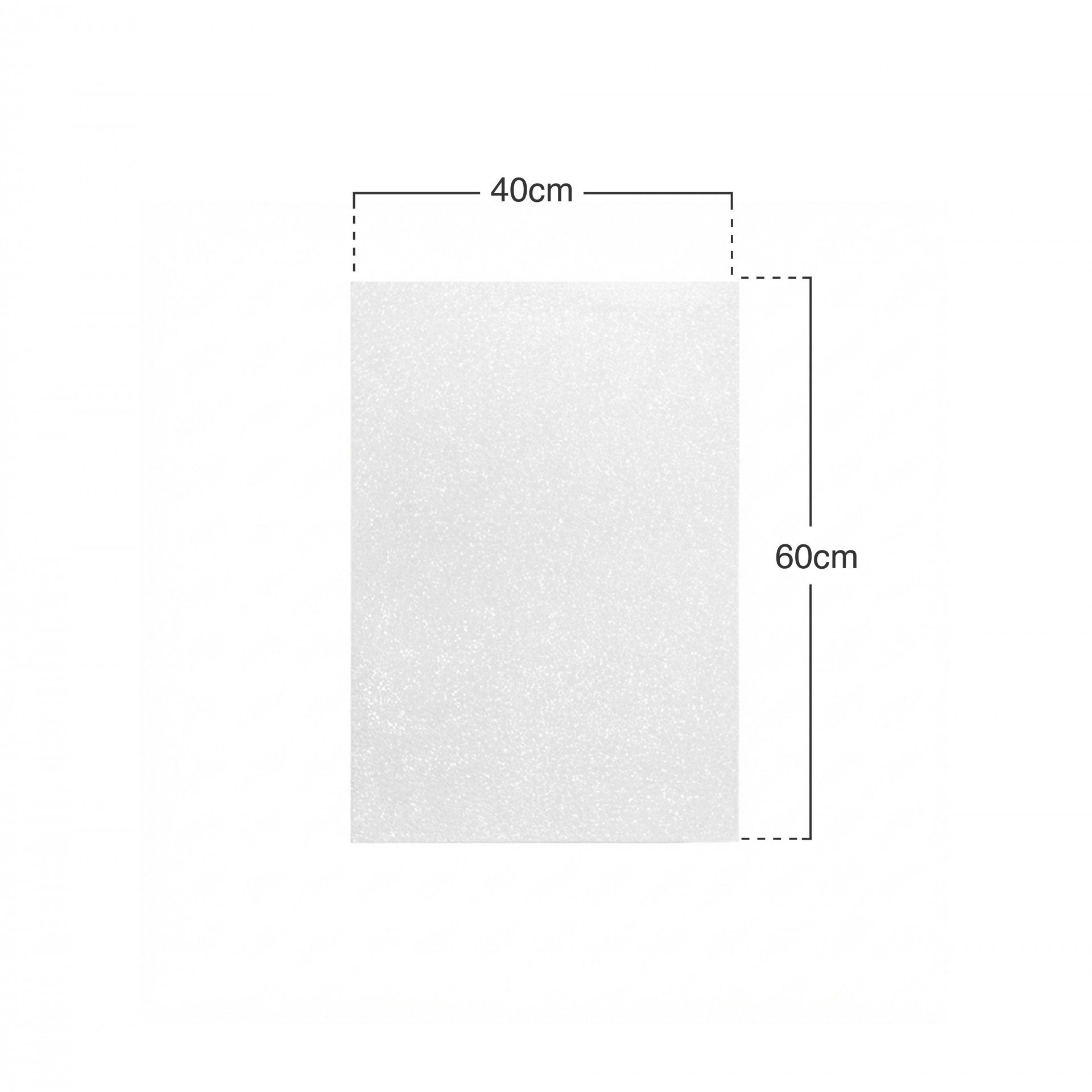 Folha Eva Purpurina Branco 40X60cm