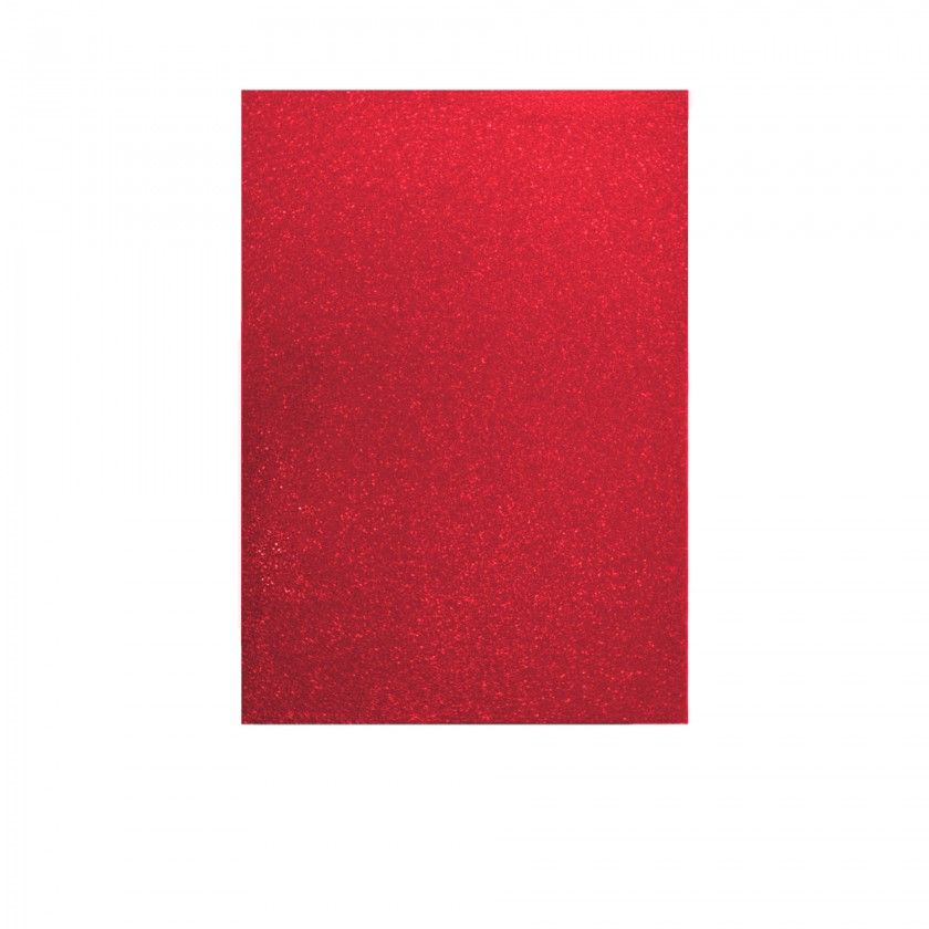 Folha Eva Purpurina Vermelho 40X60cm