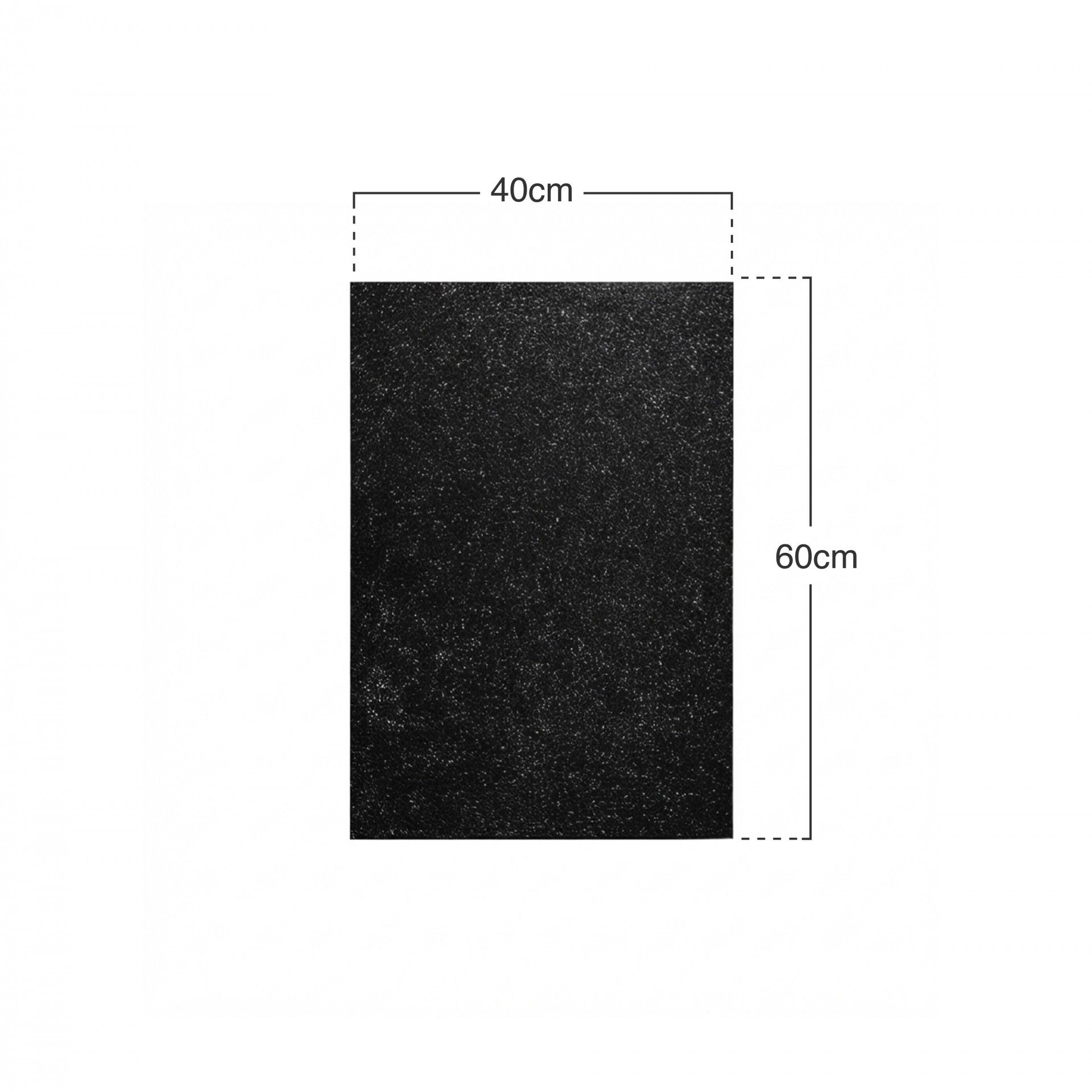 Folha Eva Purpurina Preto 40X60cm