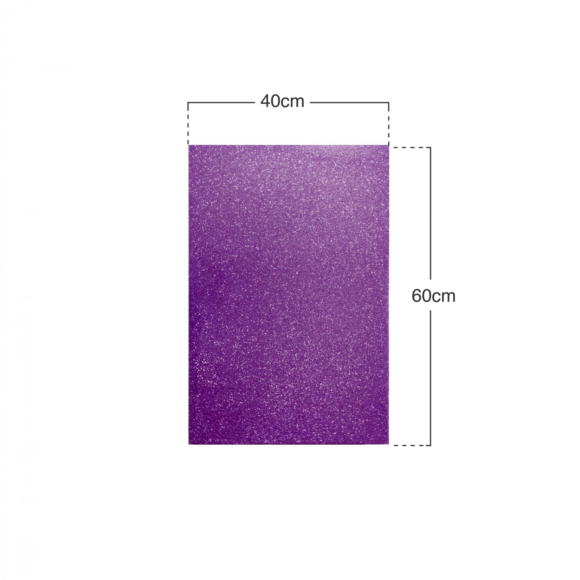 Folha Eva Purpurina Violeta 40X60cm