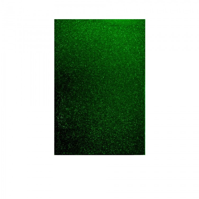 Folha Eva Purpurina Verde Escuro 40X60cm
