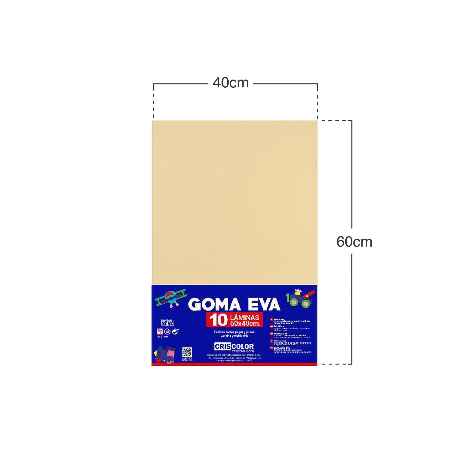 Folha Eva Creme 40X60cm