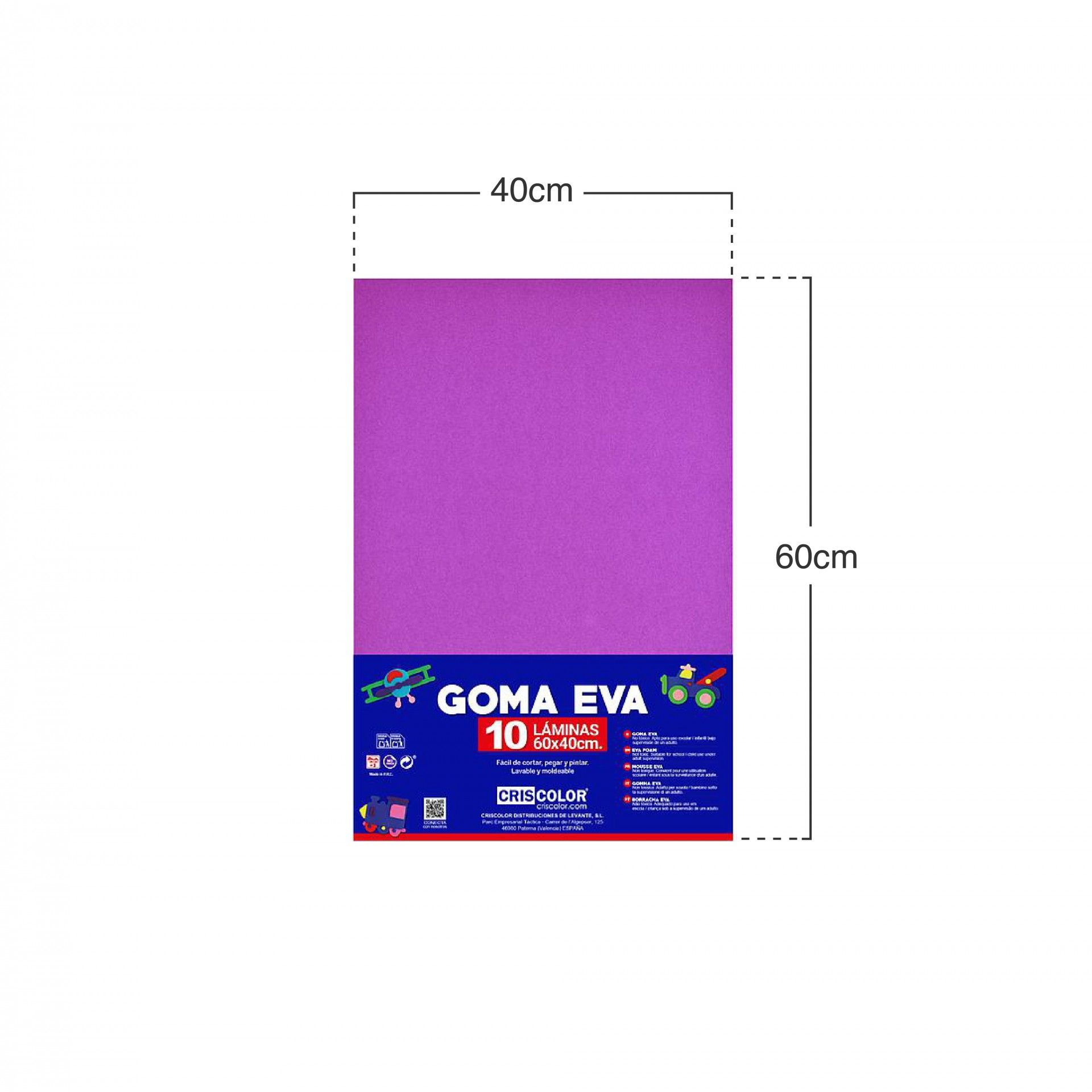 Folha Eva Lilas 40X60cm