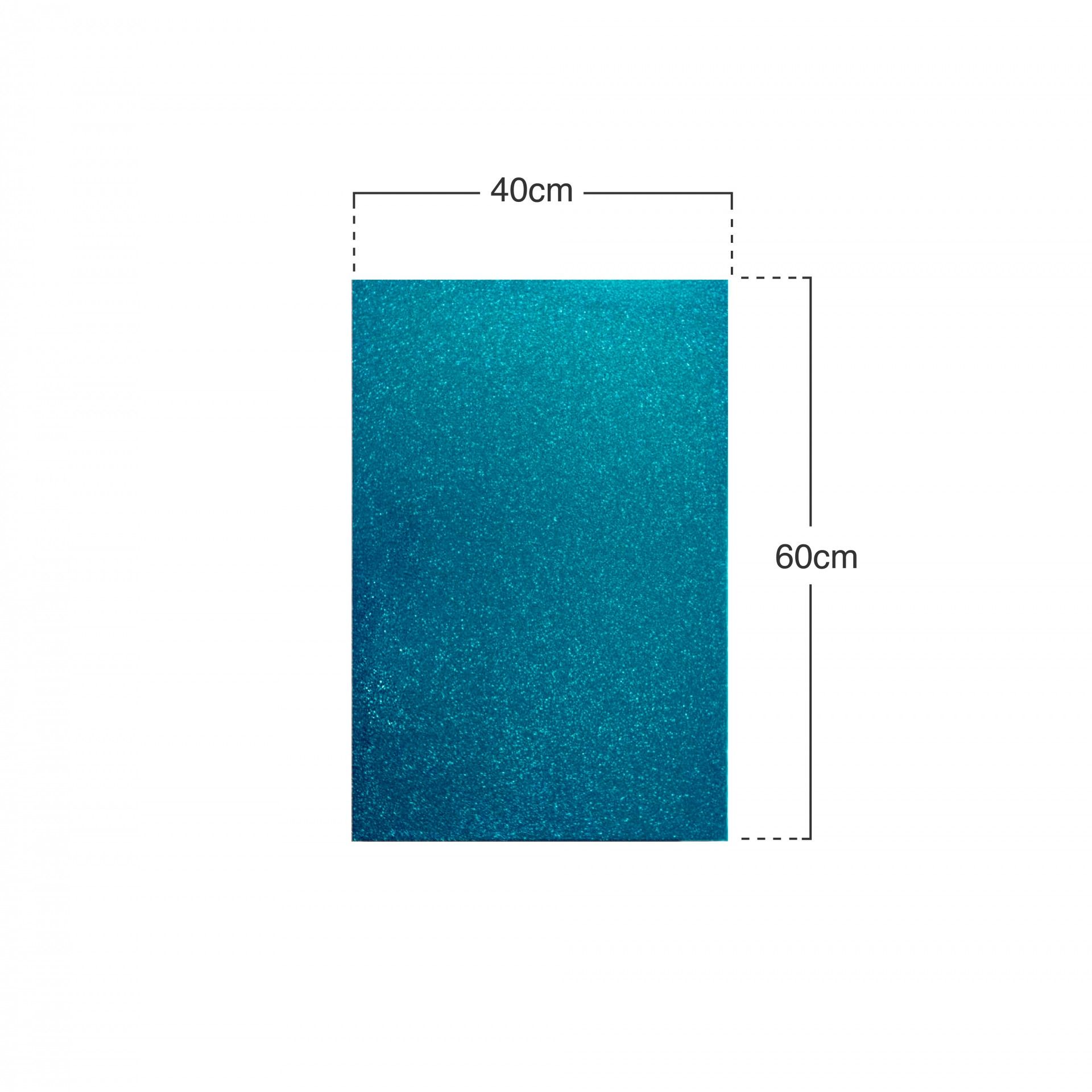 Folha Eva Purpurina Azul Claro 40X60cm