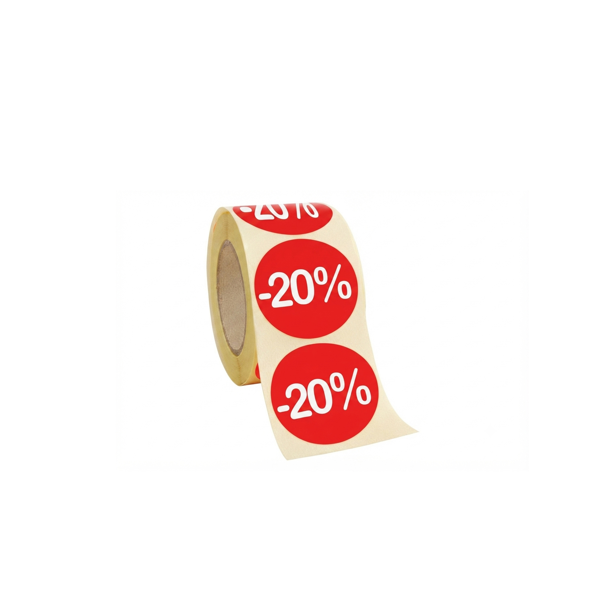 Rolo Etiqueta Promoção -20% 3.6cm Pack 400
