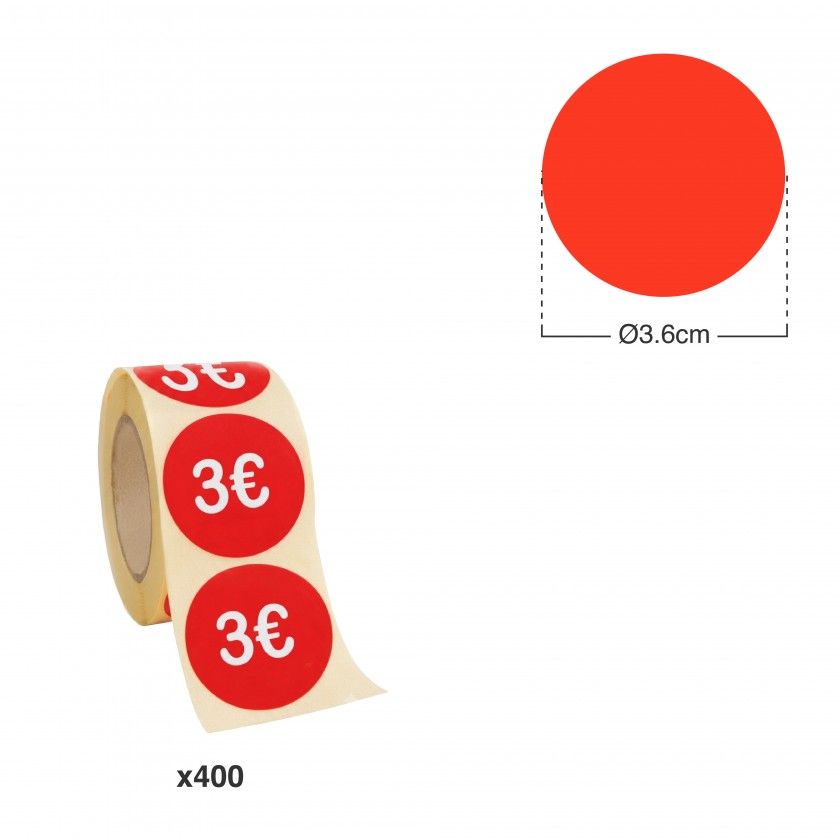 Rolo Etiqueta Pre�o 3.6cm Pack 400