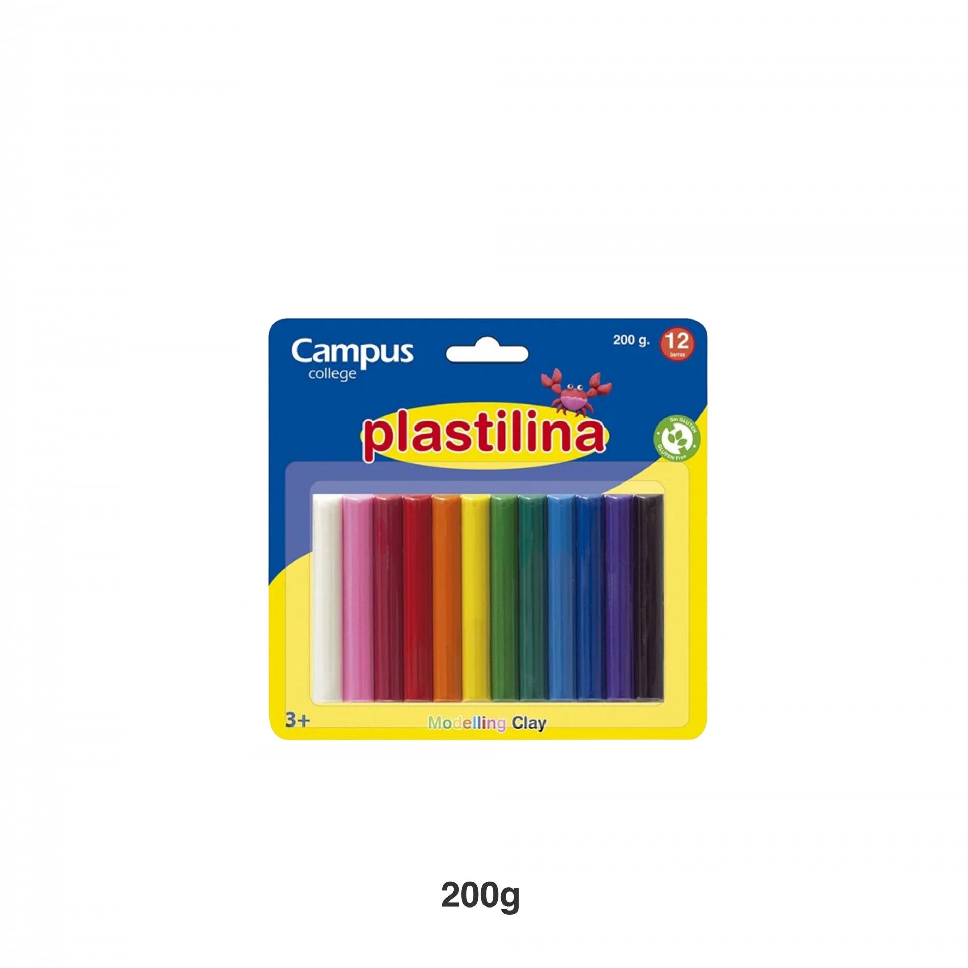 Plasticina 12 Cores 200g