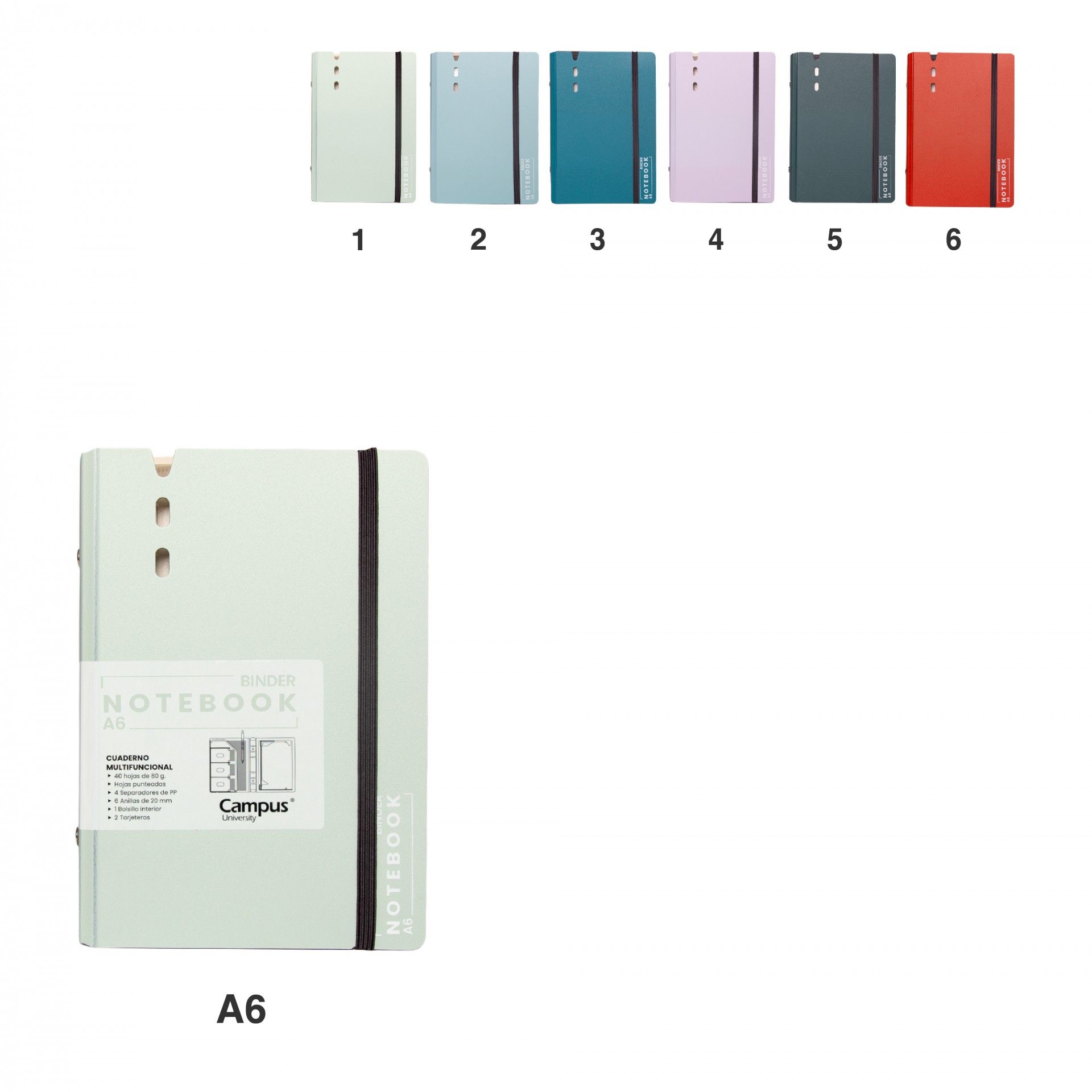 Caderno Apontamentos A6 40 Folhas