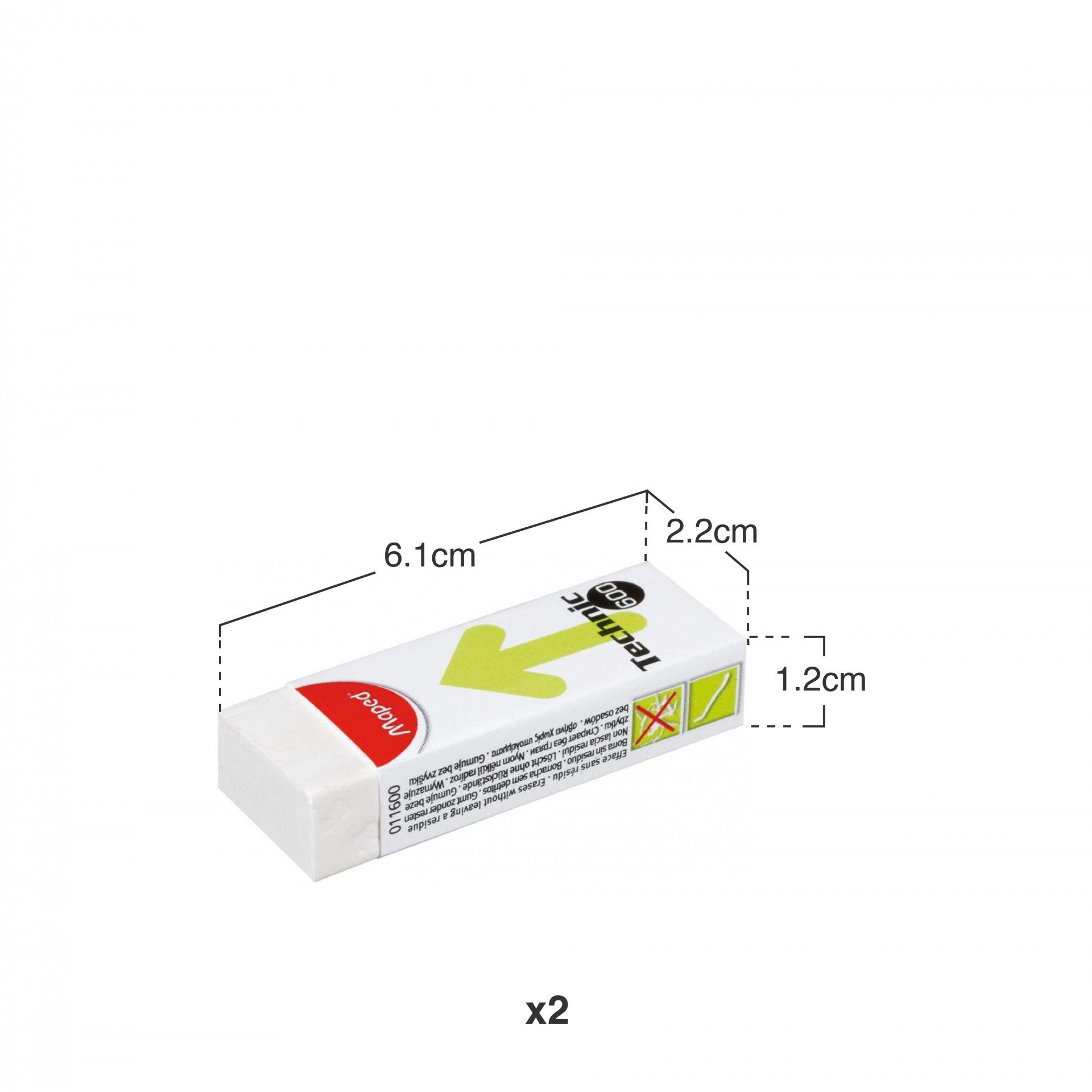 Borracha Maped Technic 600 Pack 2