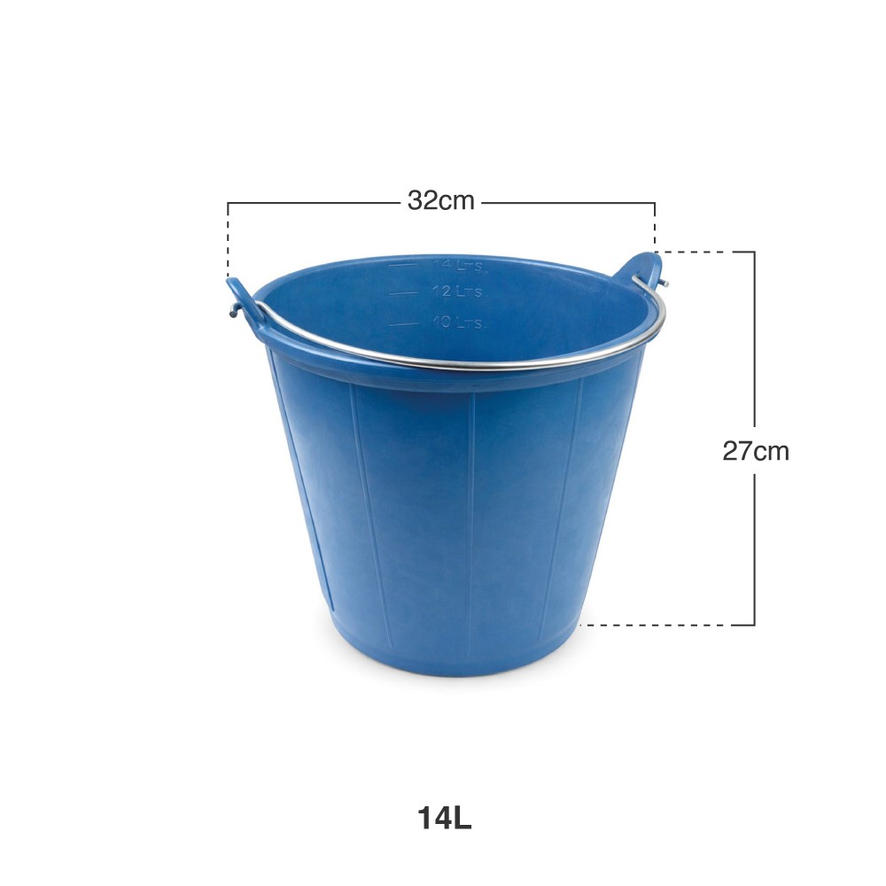 Balde Com Asas Metal Pamex Azul 14l