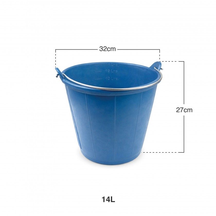Balde Com Asas Metal Pamex Azul 14l