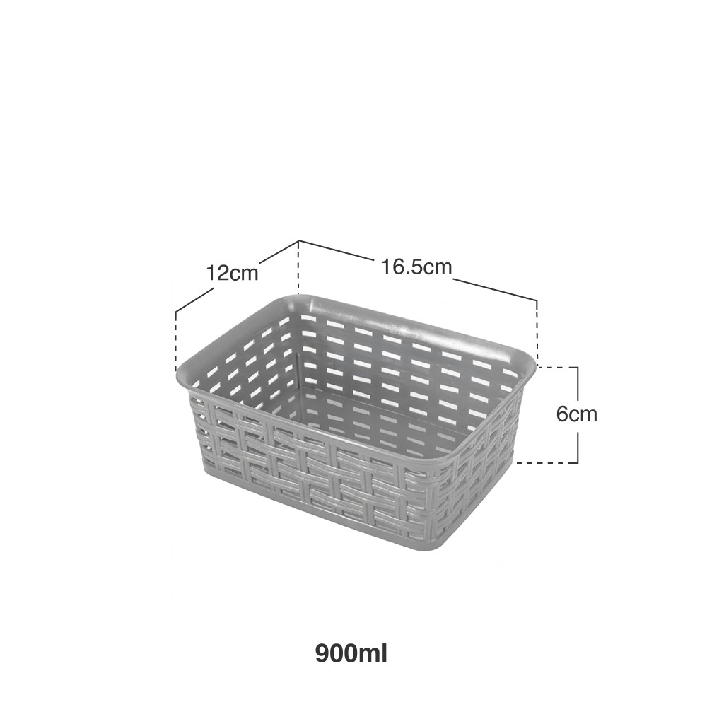 Cesto Multiusos Rattan 900ml 16.5X12X6cm