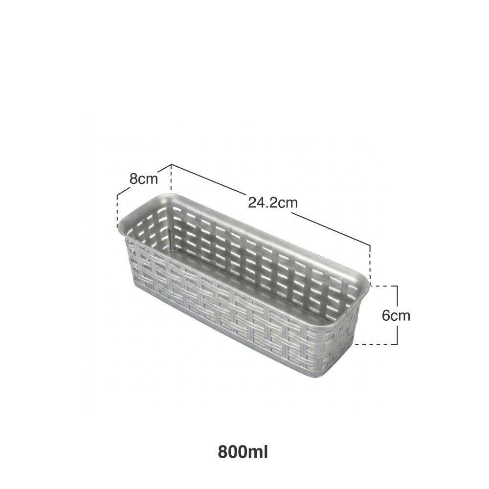 Cesto Multiusos Rattan 800ml 24.2X8X6cm