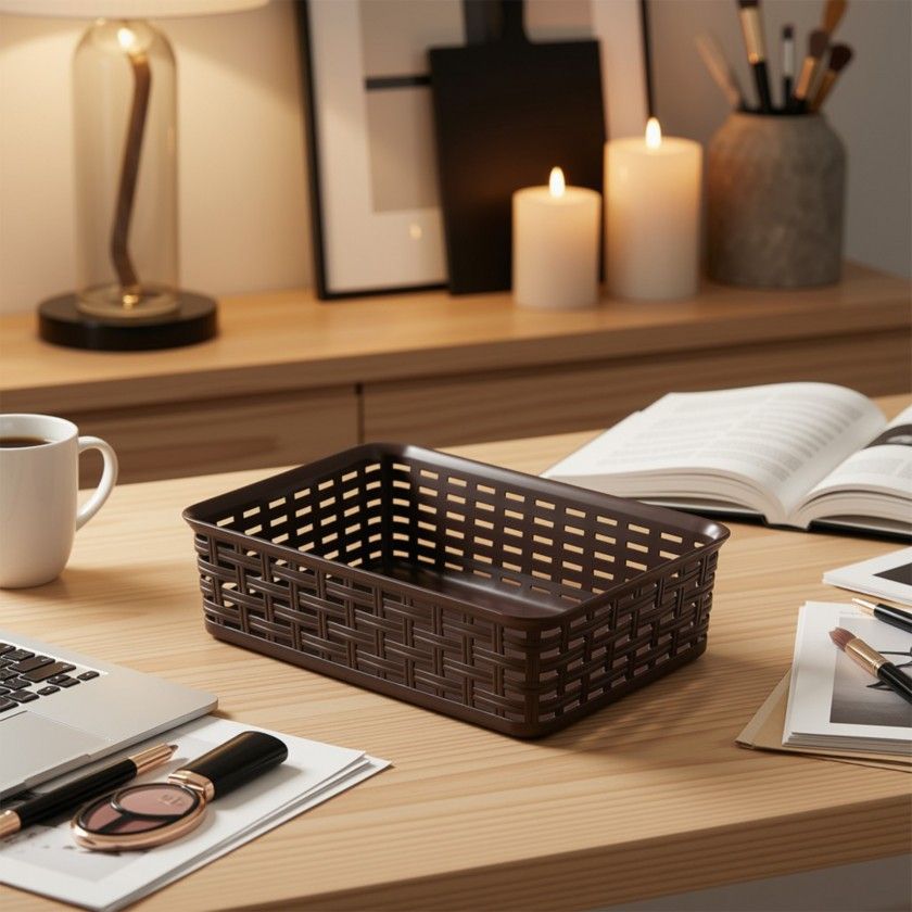 Cesto Multiusos Rattan 2l 25X17.2X6cm Cesto Multiusos Rattan 2l 25X17.2X6cm