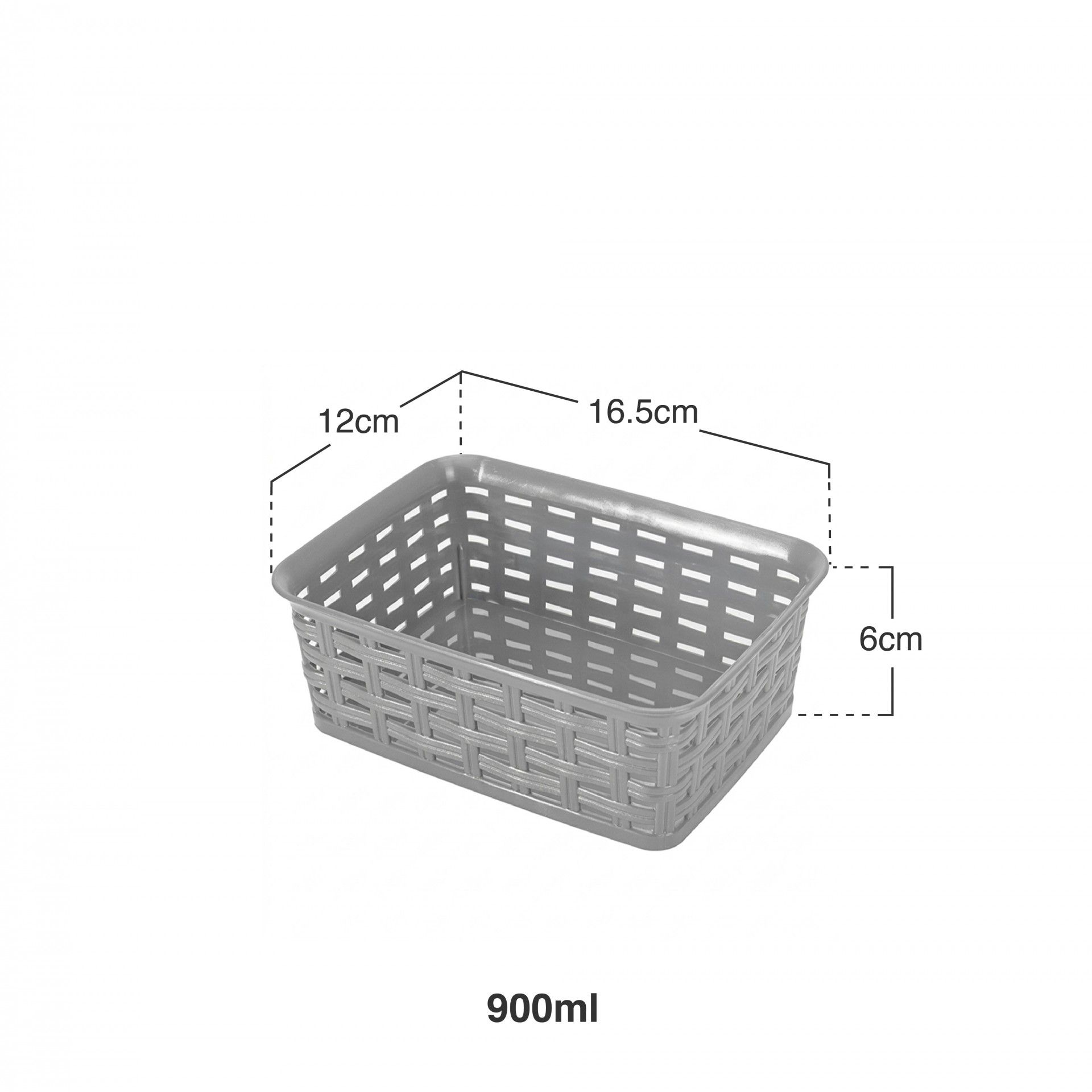 Cesto Multiusos Rattan 900ml 16.5X12X6cm