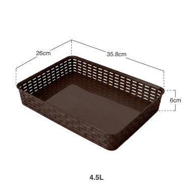 Cesto Multiusos Rattan 4.5l 35.8X26X6cm