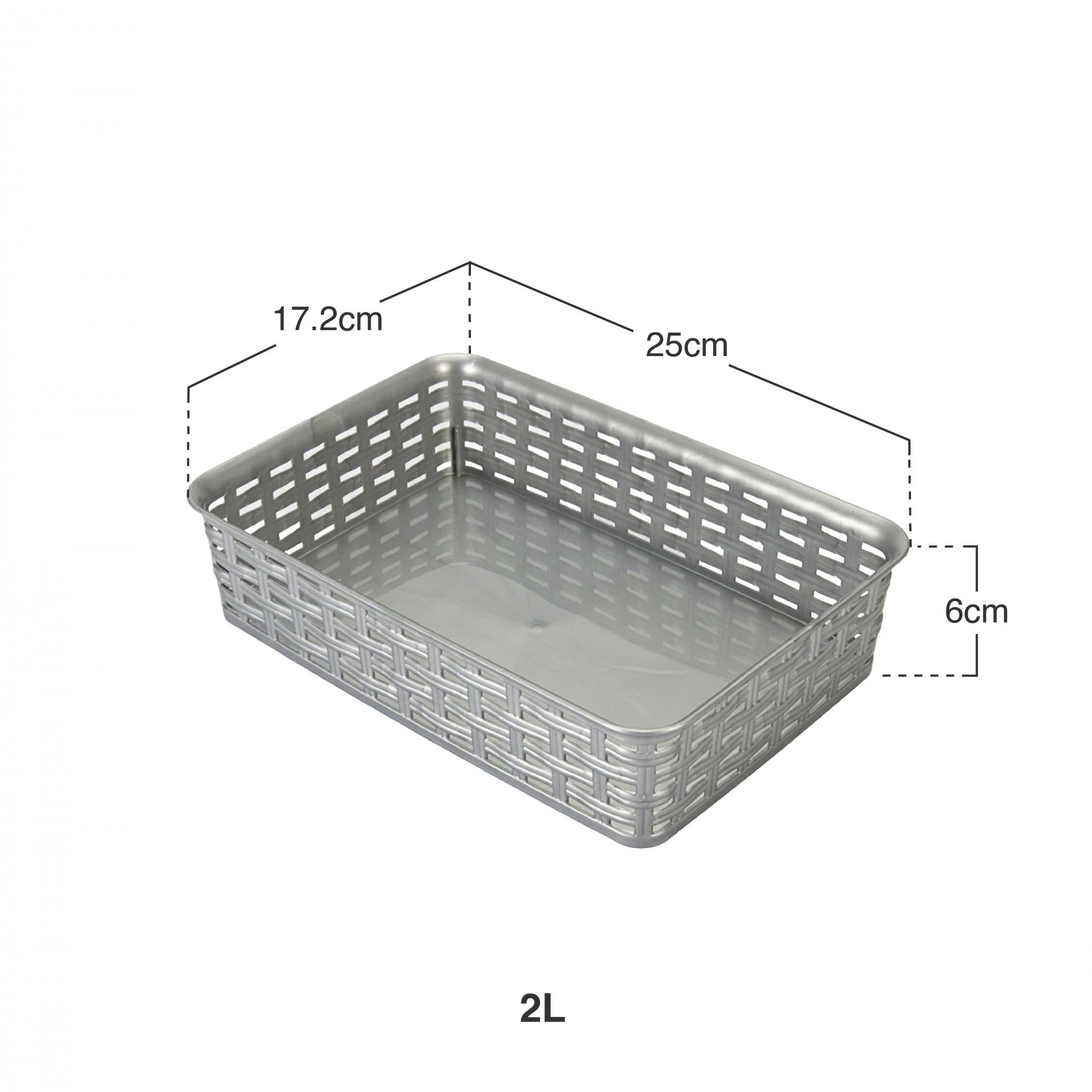 Cesto Multiusos Rattan 2l 25X17.2X6cm
