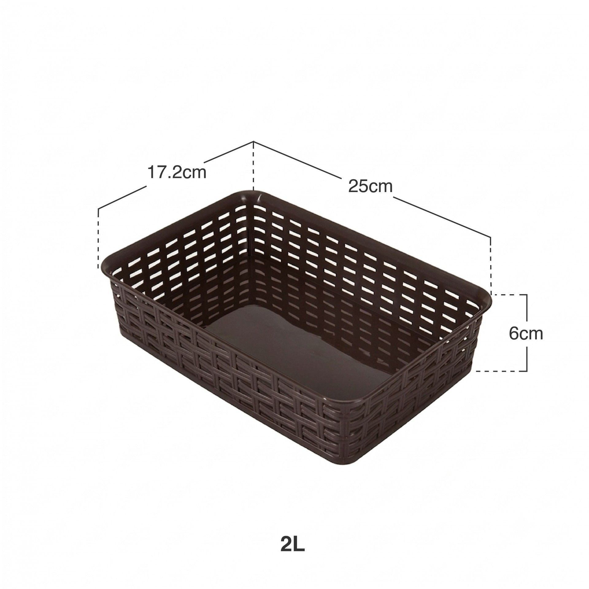 Cesto Multiusos Rattan 2l 25X17.2X6cm