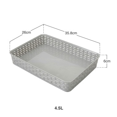 Cesto Multiusos Rattan 4.5l 35.8X26X6cm