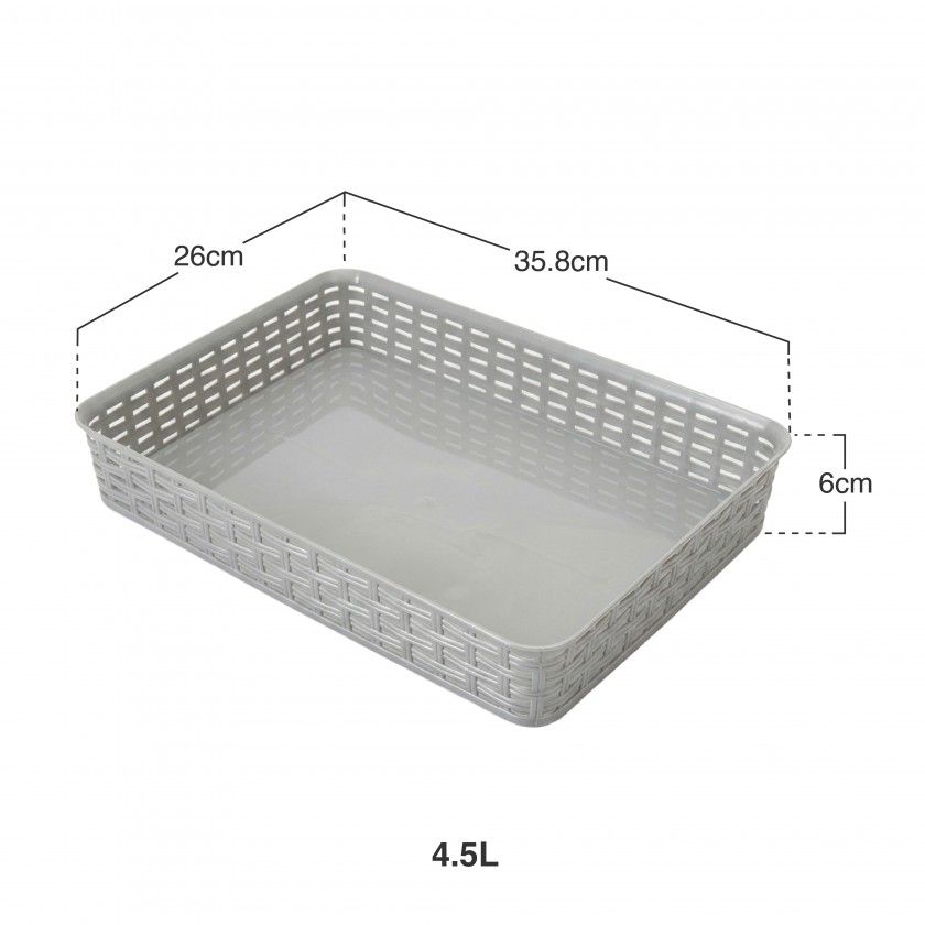 Cesto Multiusos Rattan 4.5l 35.8X26X6cm Cesto Multiusos Rattan 4.5l 35.8X26X6cm
