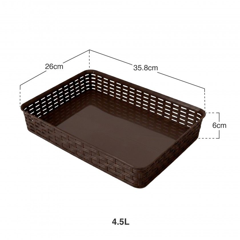 Cesto Multiusos Rattan 4.5l 35.8X26X6cm Cesto Multiusos Rattan 4.5l 35.8X26X6cm