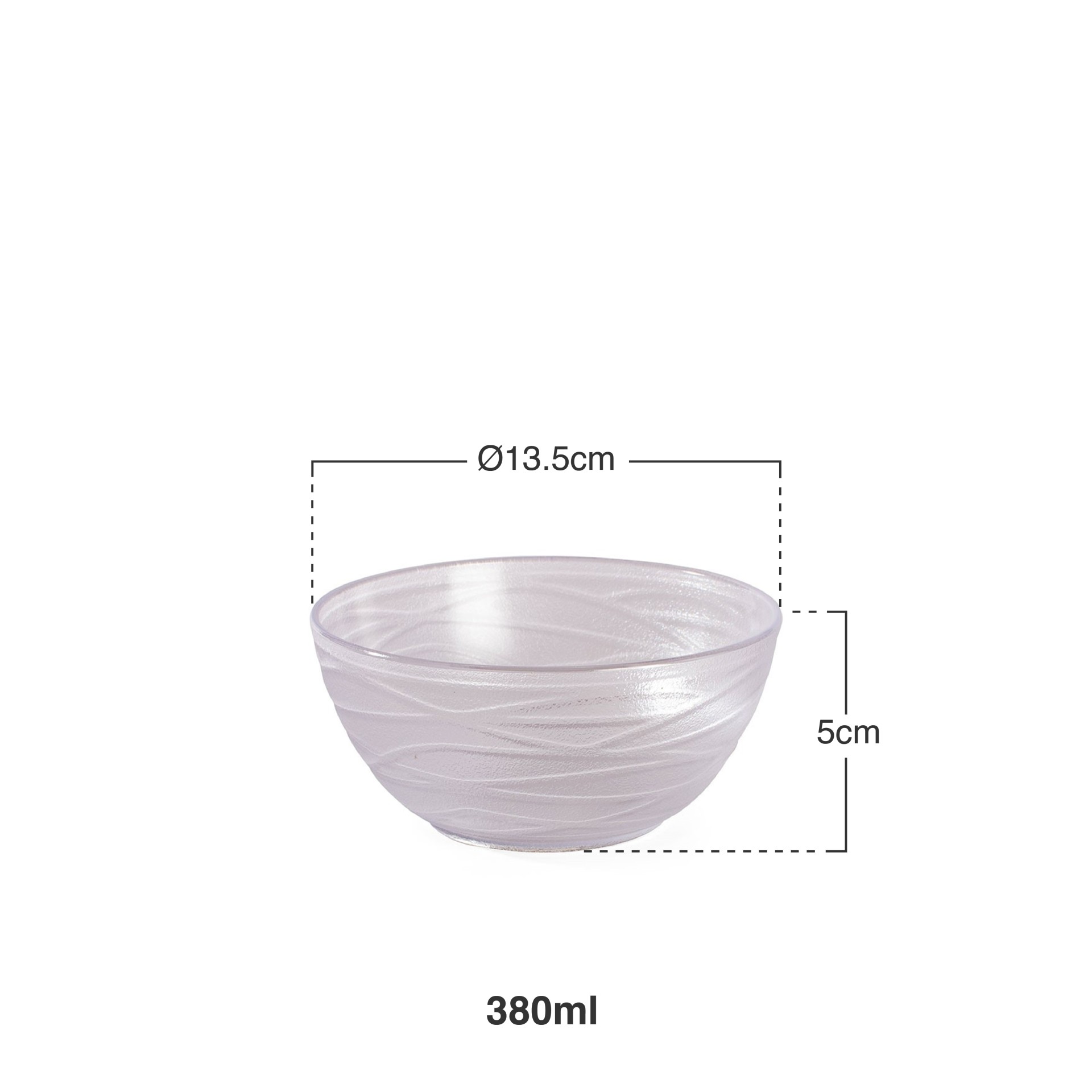 Tigela Transparente Luxe 380ml Ø13.5X5cm