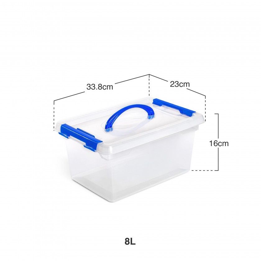 Caixa Arrumos Com Asa Flex 8l 33.8X23X16cm Caixa Arrumos Com Asa Flex 8l 33.8X23X16cm