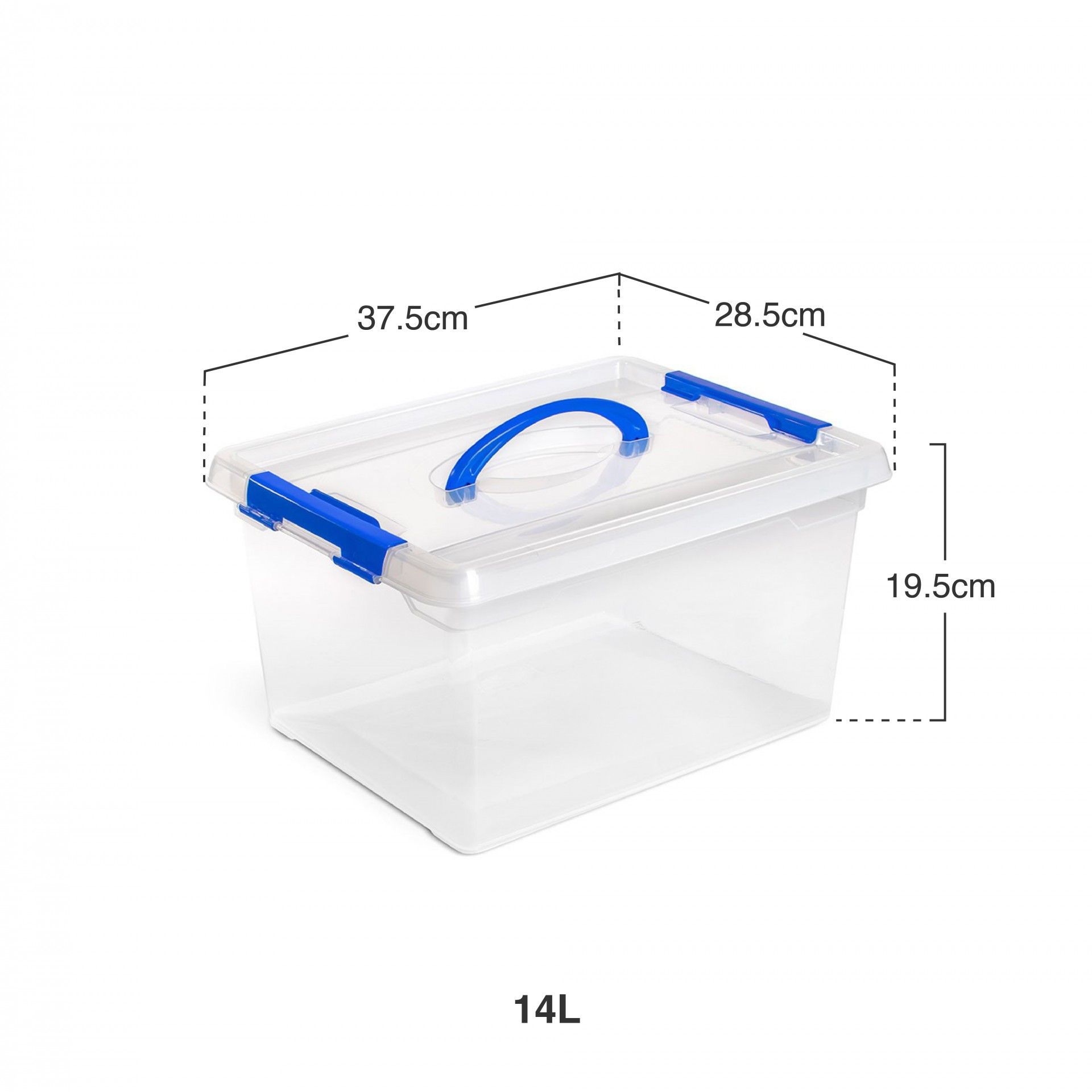 Caixa Arrumos Com Asa Flex 14l 37.5X28.5X19.5cm