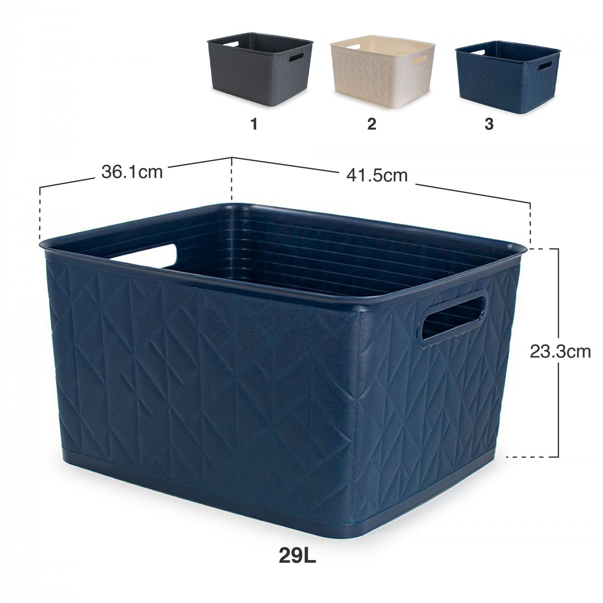 Cesto Multiusos Origami 29l 41.5X36.1X23.3cm