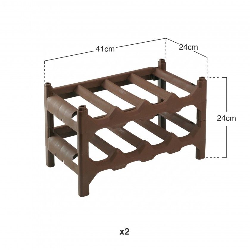Garrafeira Plastica 41X24X24cm Pack 2 Garrafeira Plastica 41X24X24cm Pack 2