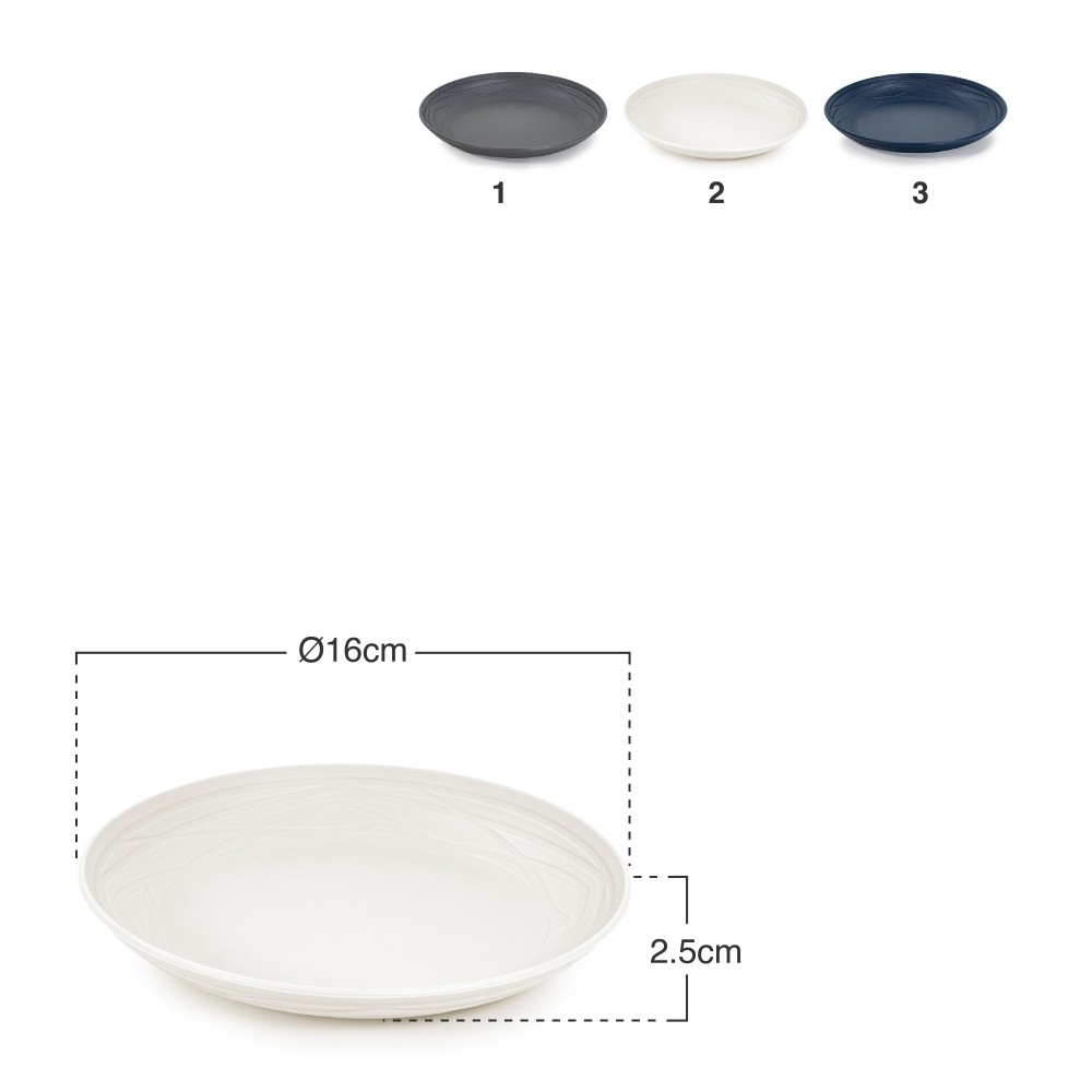 Prato Plástico Raso Nido Ø16cm