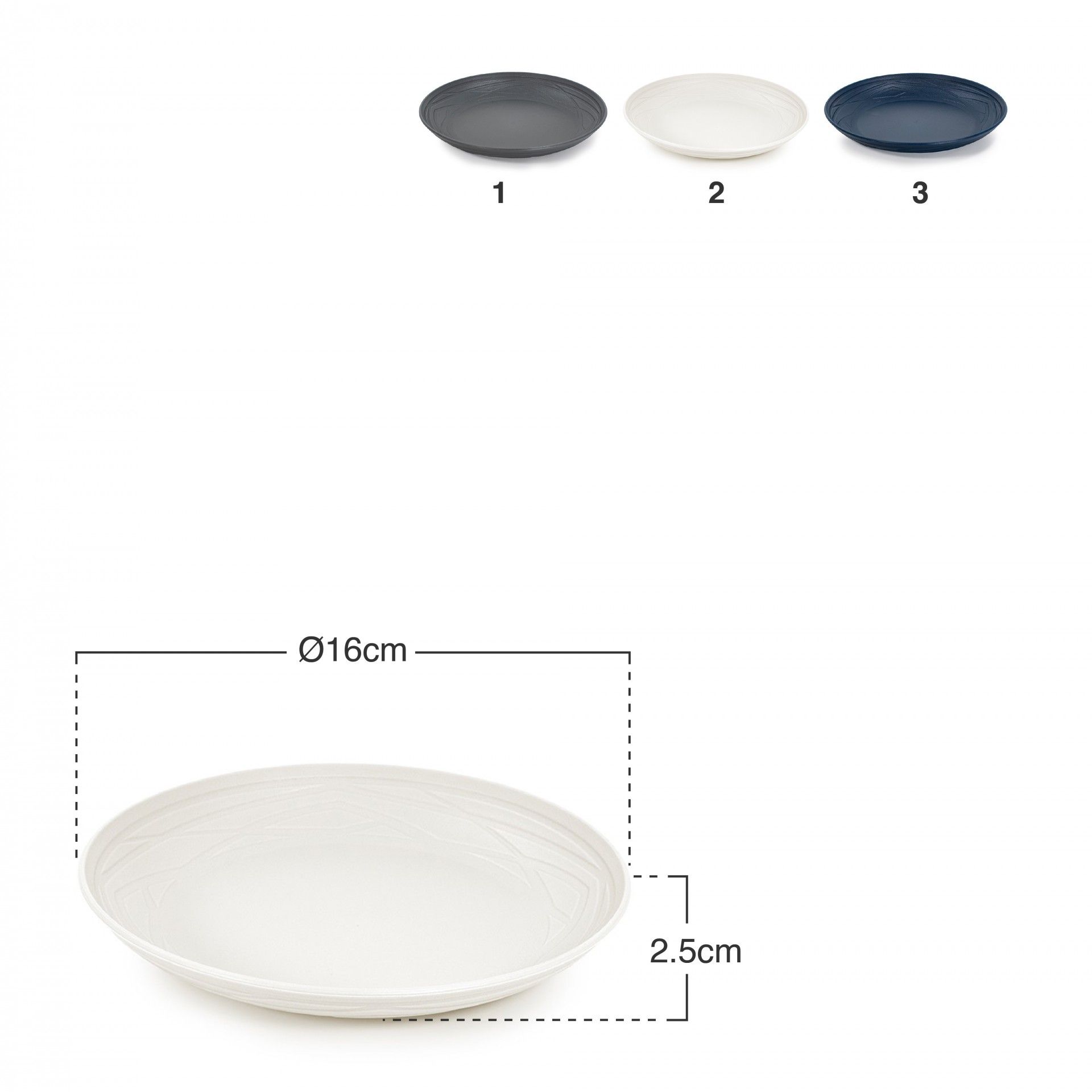 Prato Plástico Raso Nido Ø16cm