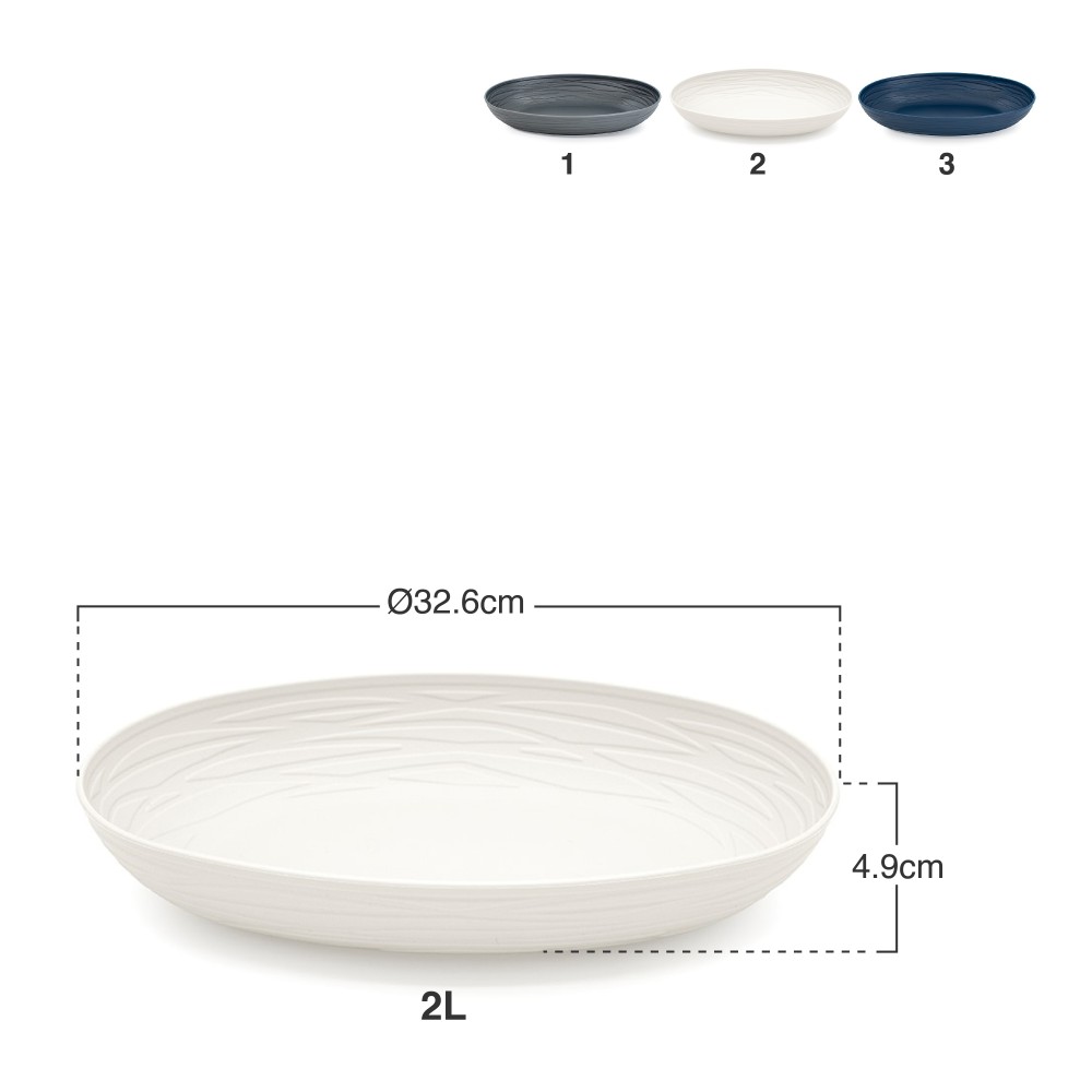 Travessa Plástica Oval Nido 2l 32.6X21.3X4.9cm