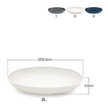Travessa Plástica Oval Nido 2l 32.6X21.3X4.9cm
