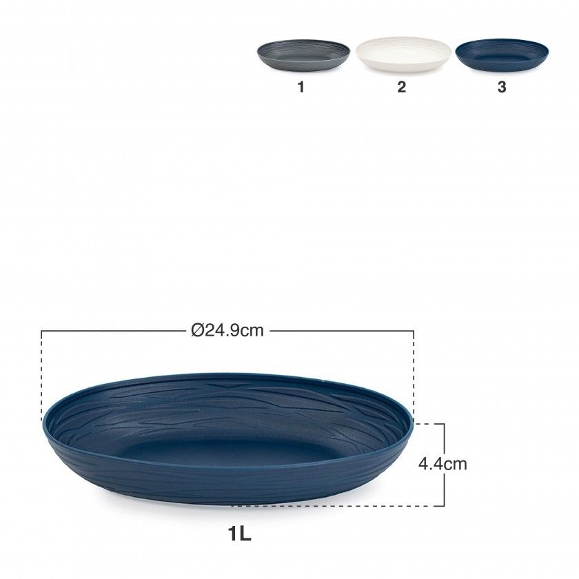 Travessa Plástica Oval Nido 1l 24.9X16.4X4.4cm Travessa Plástica Oval Nido 1l 24.9X16.4X4.4cm